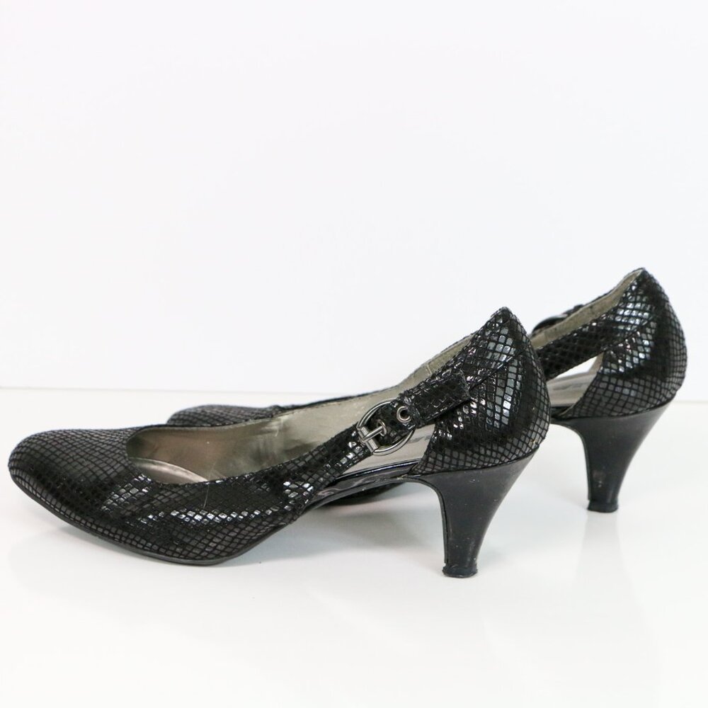 *Alia Black Snake Skin Heel